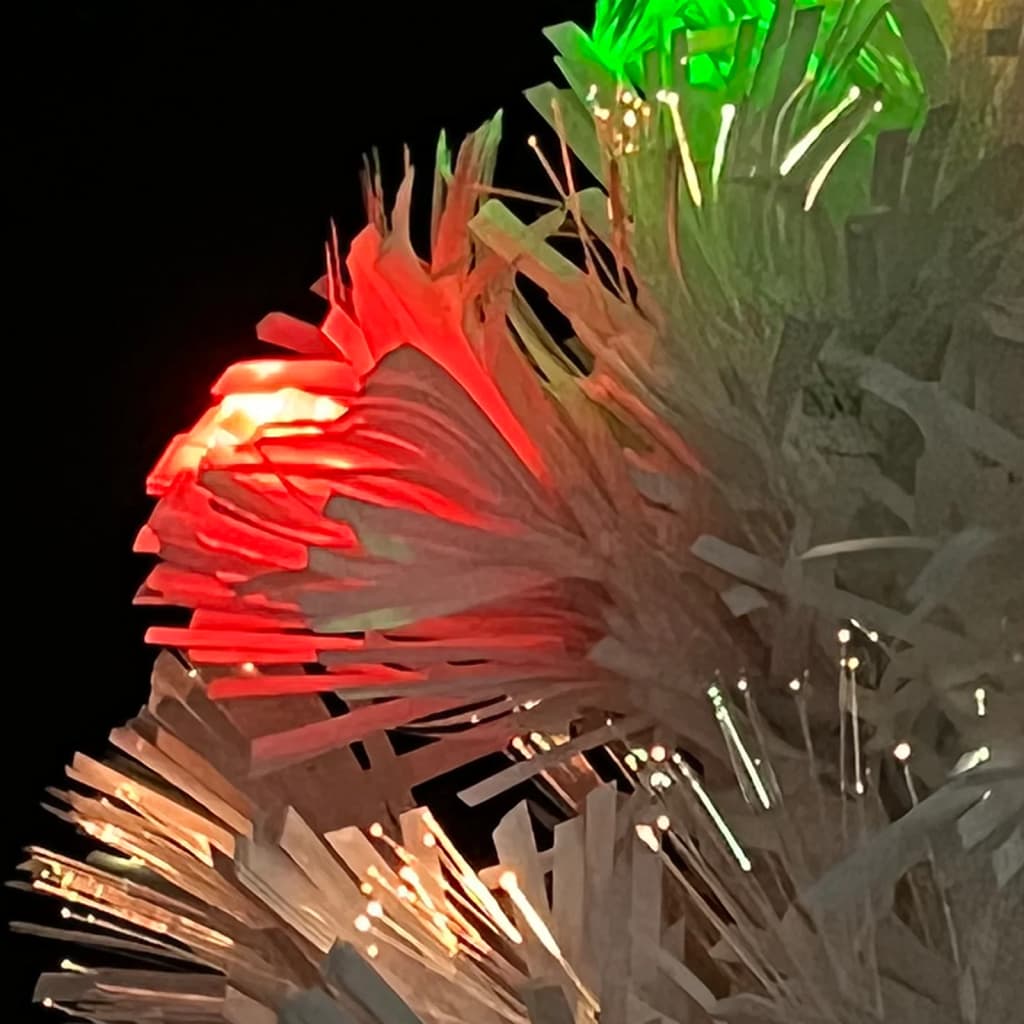 Kunstkerstboom met verlichting 64 cm glasvezel wit