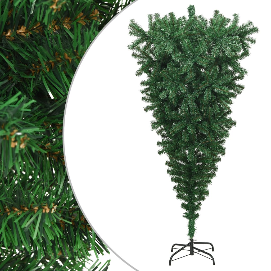 Kunstkerstboom omgekeerd met standaard 210 cm groen