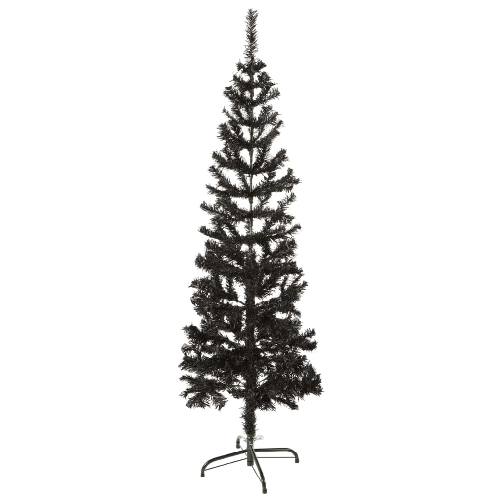 Kerstboom smal 150 cm zwart