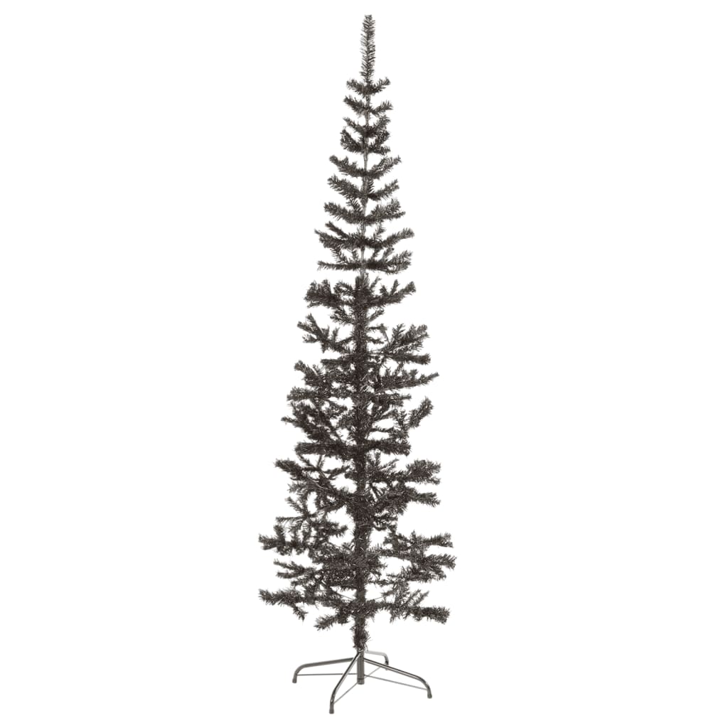 Kerstboom smal 210 cm zwart