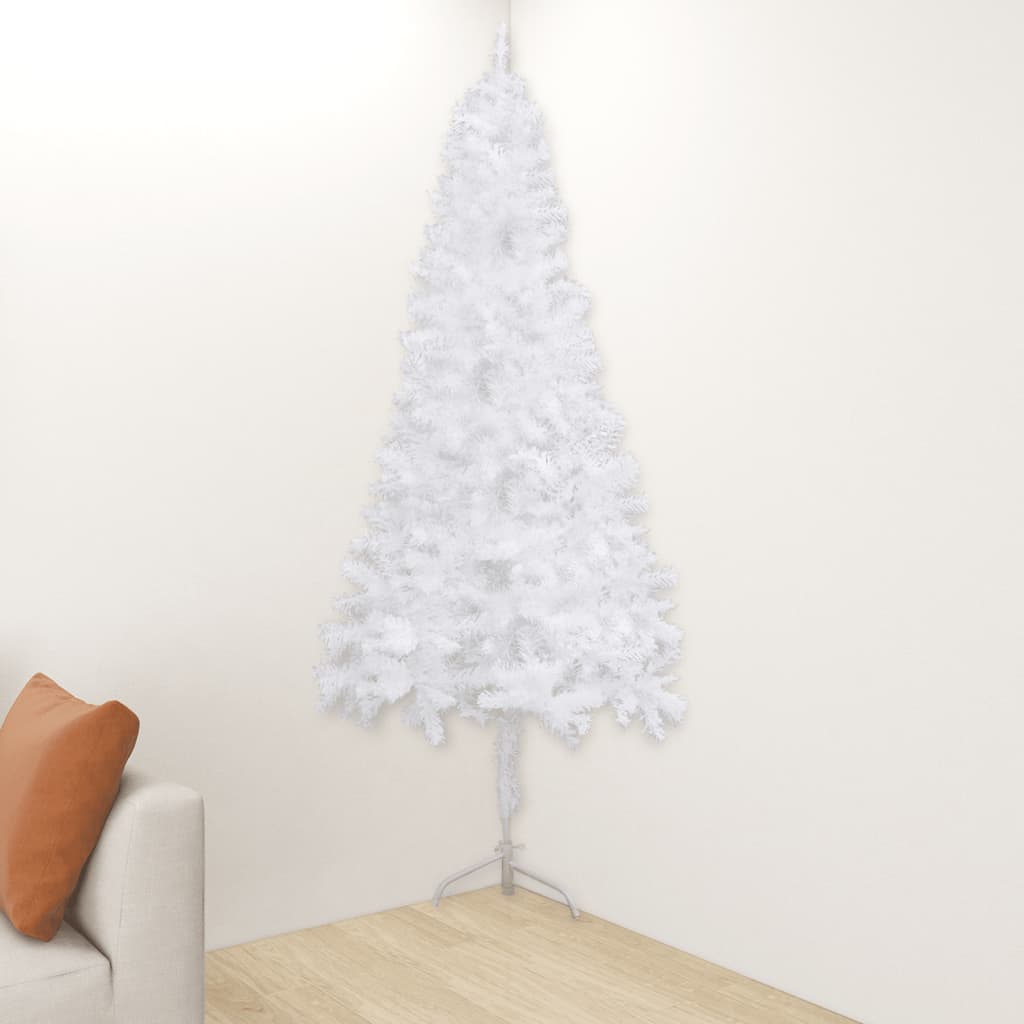 Kunstkerstboom hoek 150 cm PVC wit