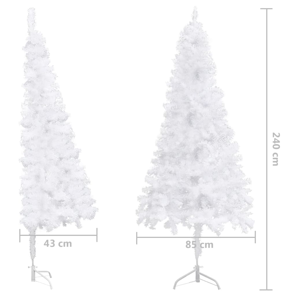 Kunstkerstboom hoek 240 cm PVC wit