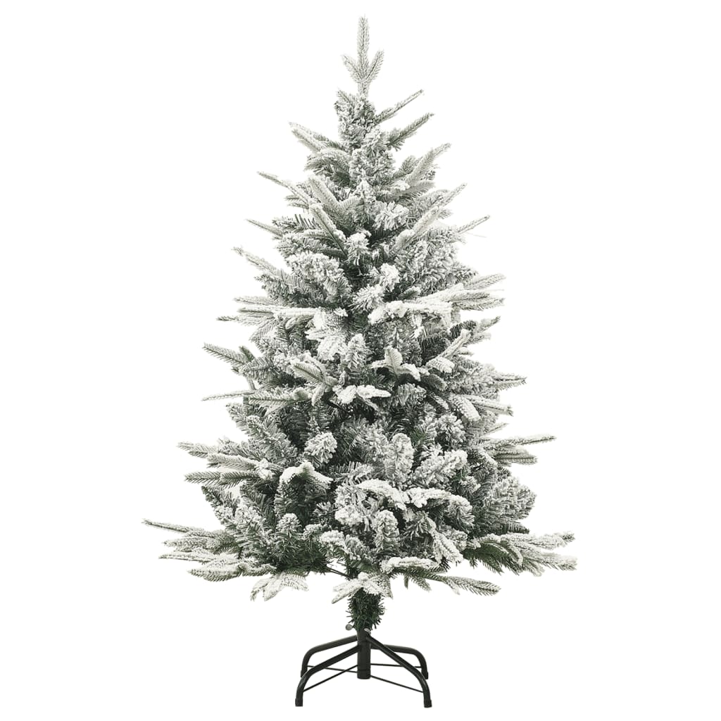 Kunstkerstboom met sneeuw 120 cm PVC en PE groen