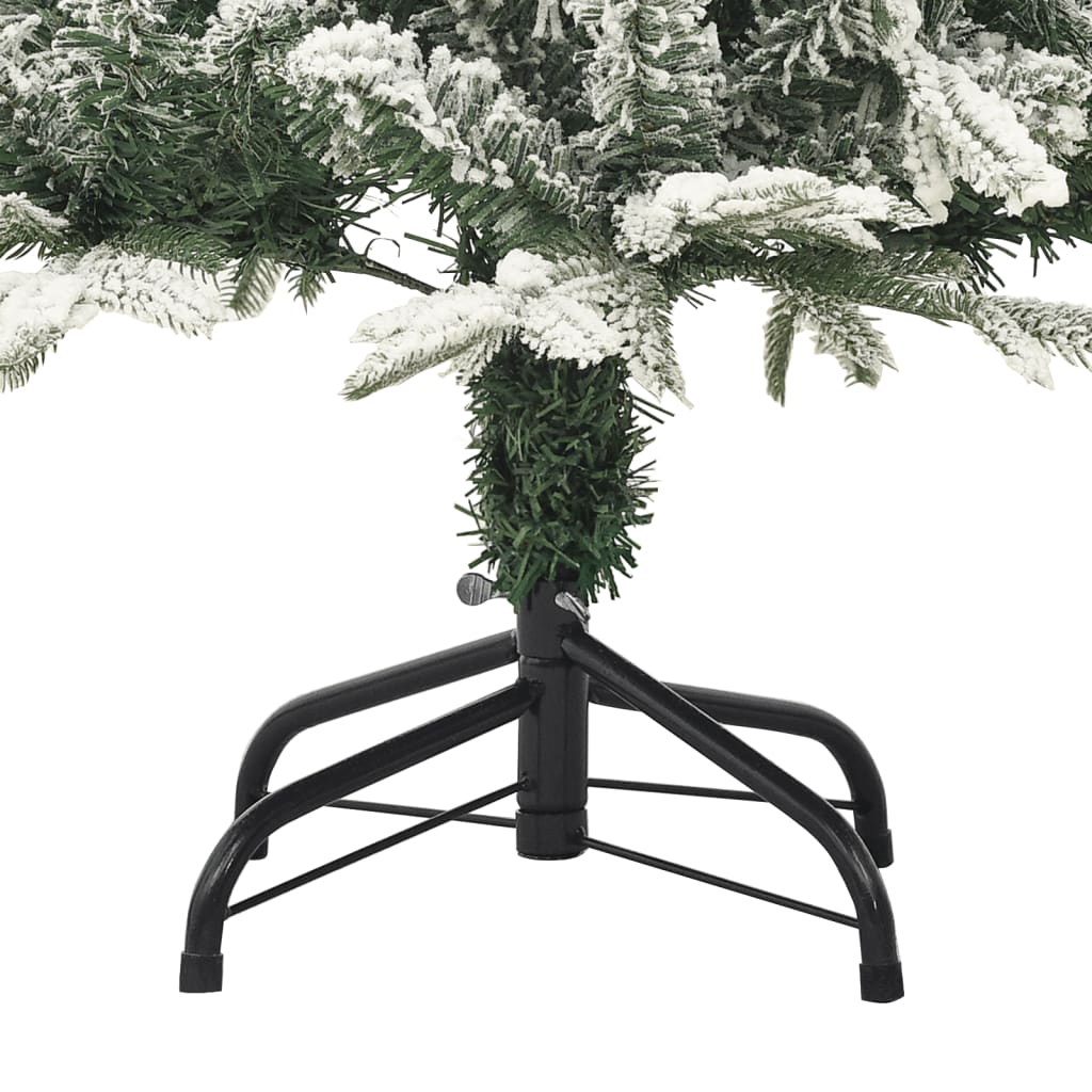 Kunstkerstboom met sneeuw 120 cm PVC en PE groen