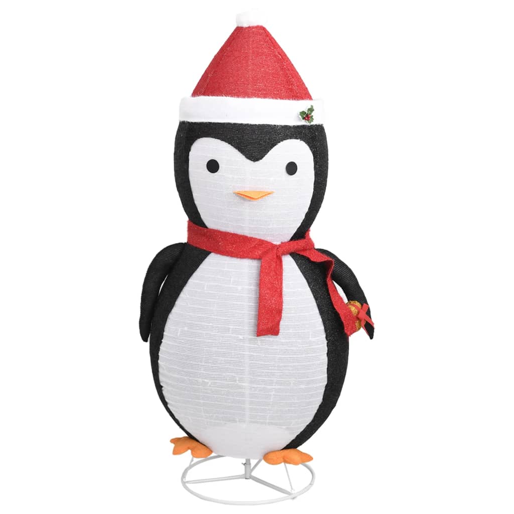 Kerstpinguïn decoratief LED 180 cm luxe stof