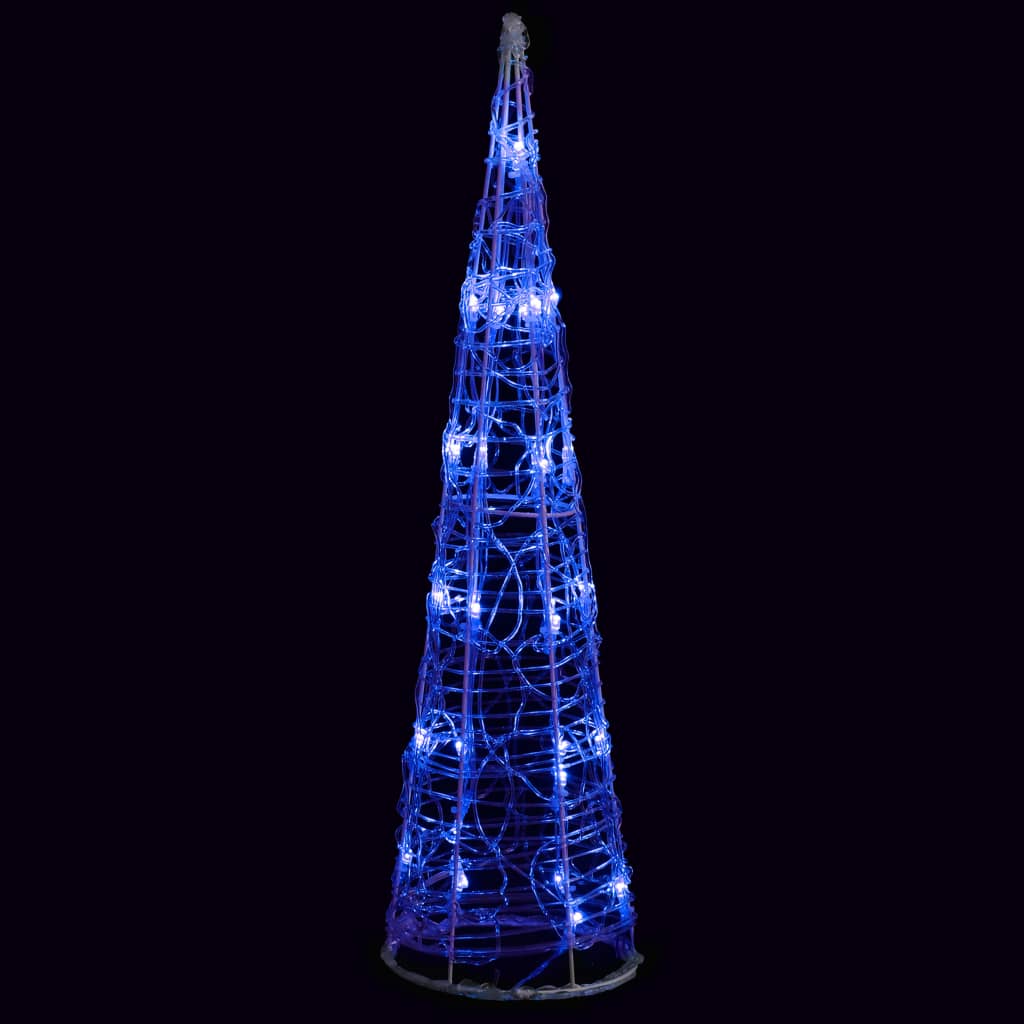 Lichtkegel decoratief LED blauw 60 cm acryl