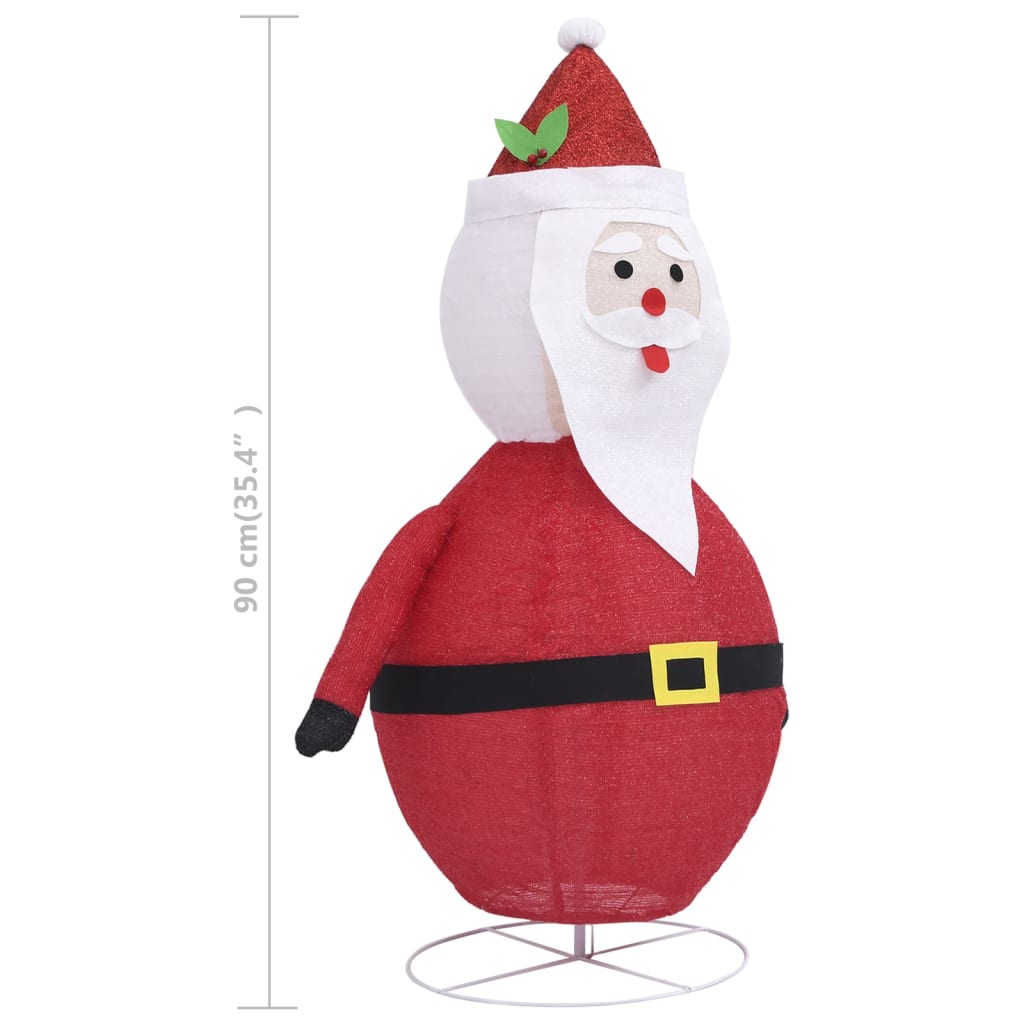 Kerstman decoratief LED 90 cm luxe stof