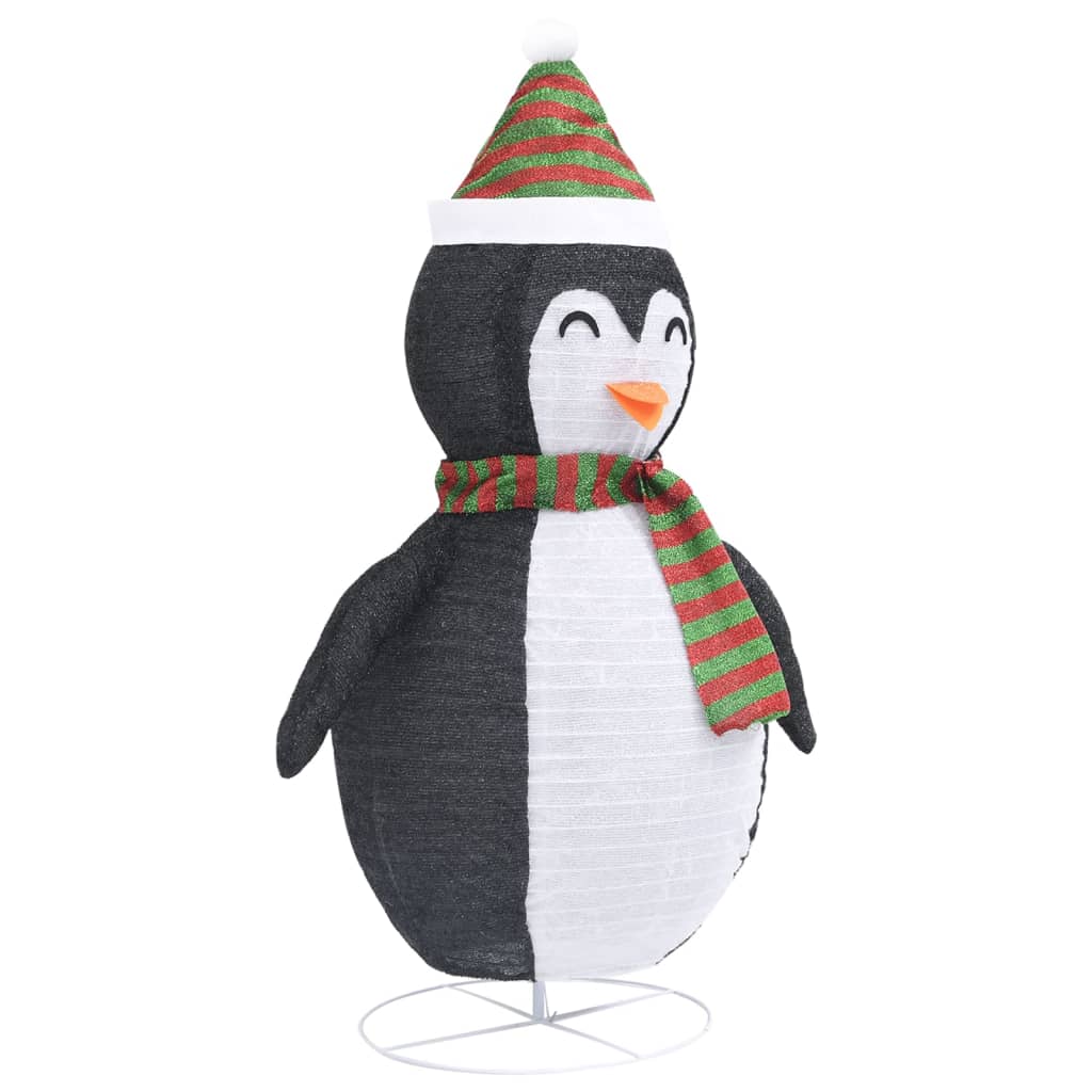 Kerstpinguïn decoratief LED 60 cm luxe stof