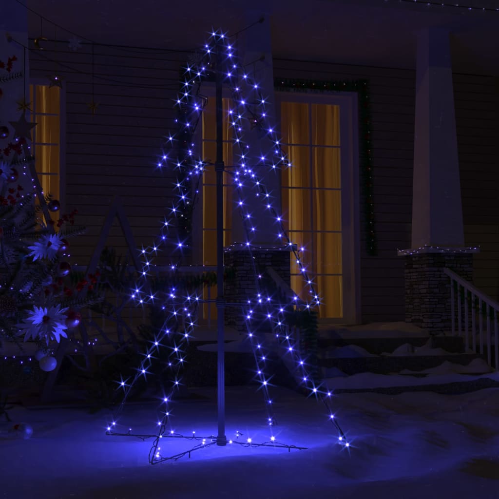 Kegelkerstboom 160 LED's binnen en buiten 78x120 cm