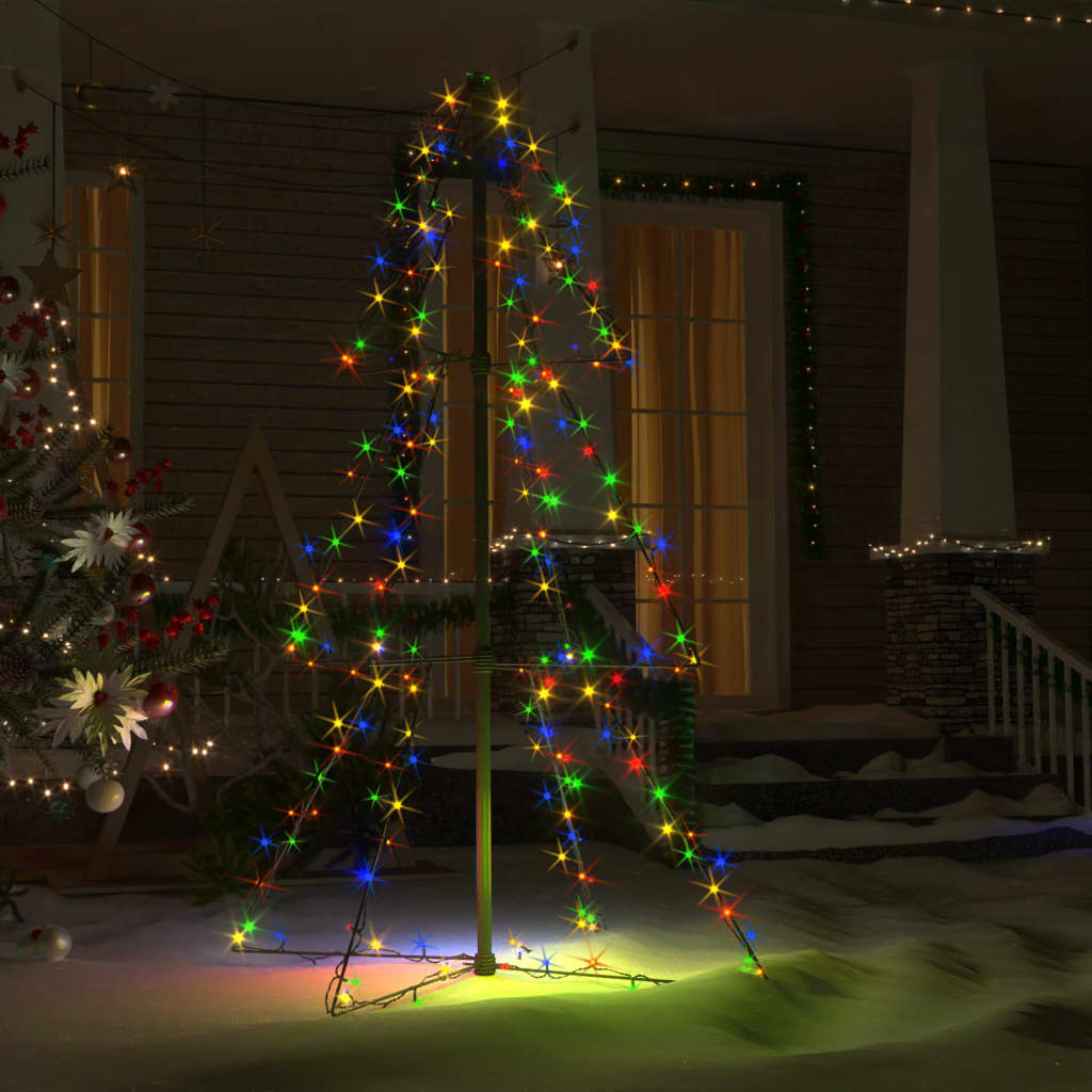 Kegelkerstboom 160 LED's binnen en buiten 78x120 cm