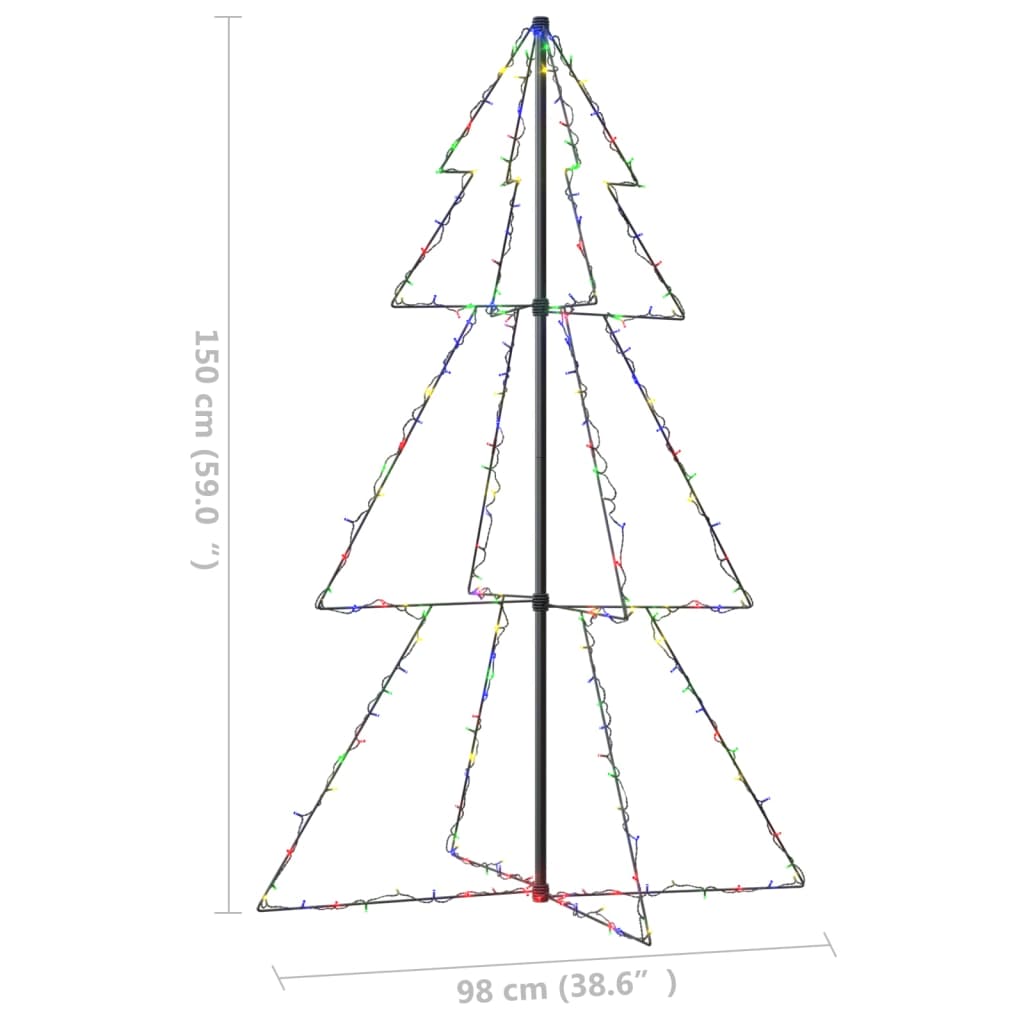 Kegelkerstboom 200 LED's binnen en buiten 98x150 cm