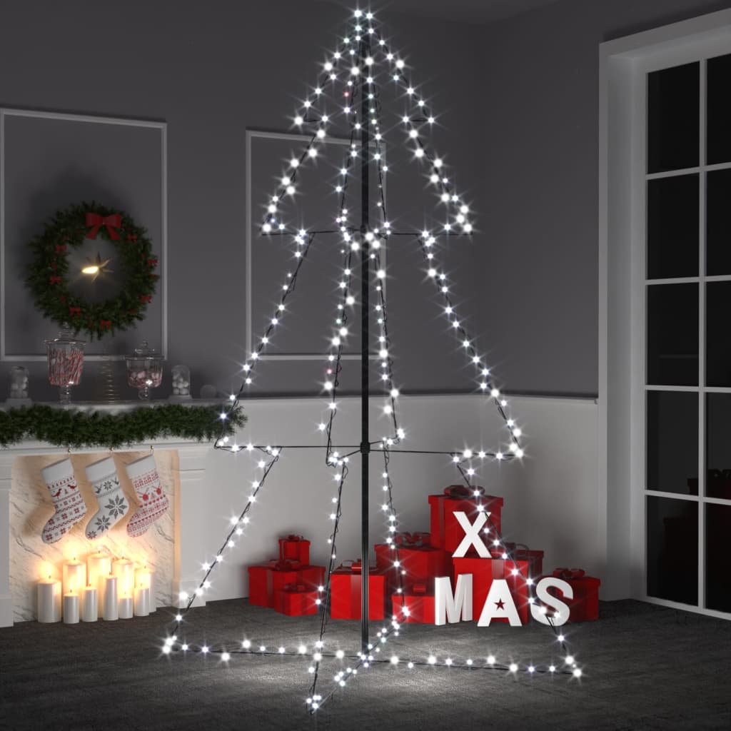 Kegelkerstboom 240 LED's binnen en buiten 118x150 cm