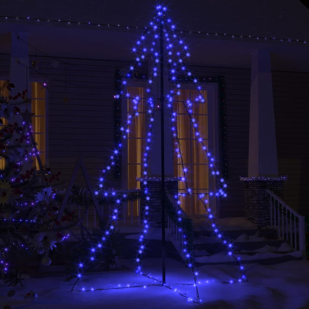 Kegelkerstboom 240 LED's binnen en buiten 118x150 cm