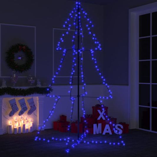 Kegelkerstboom 240 LED's binnen en buiten 118x150 cm