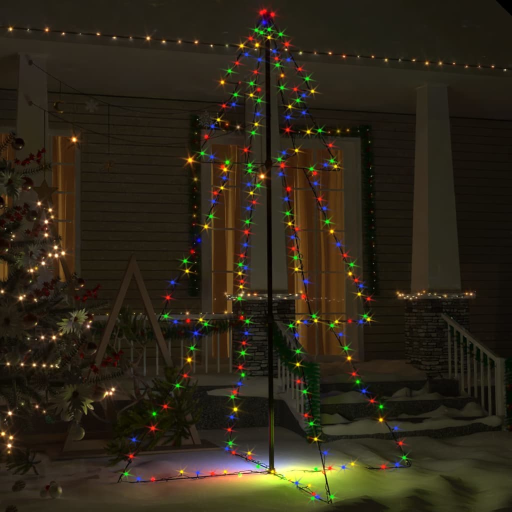 Kegelkerstboom 240 LED's binnen en buiten 118x150 cm