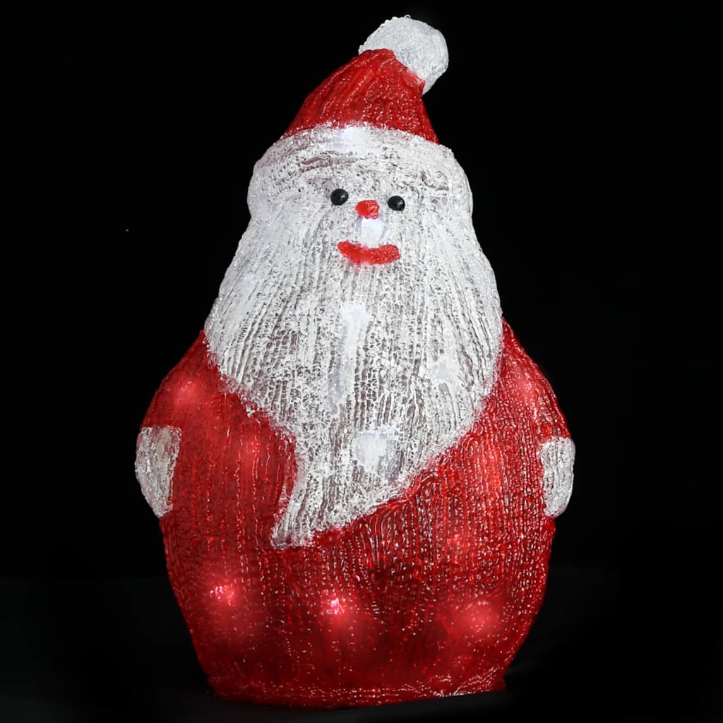 Kerstfiguur kerstman LED binnen en buiten 28 cm acryl