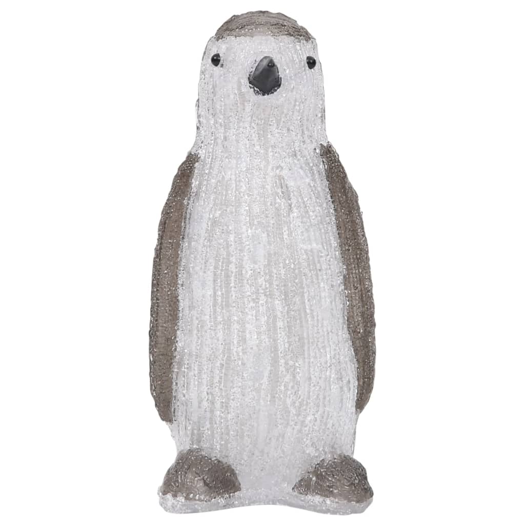 Kerstfiguur pinguïn LED binnen en buiten 30 cm acryl