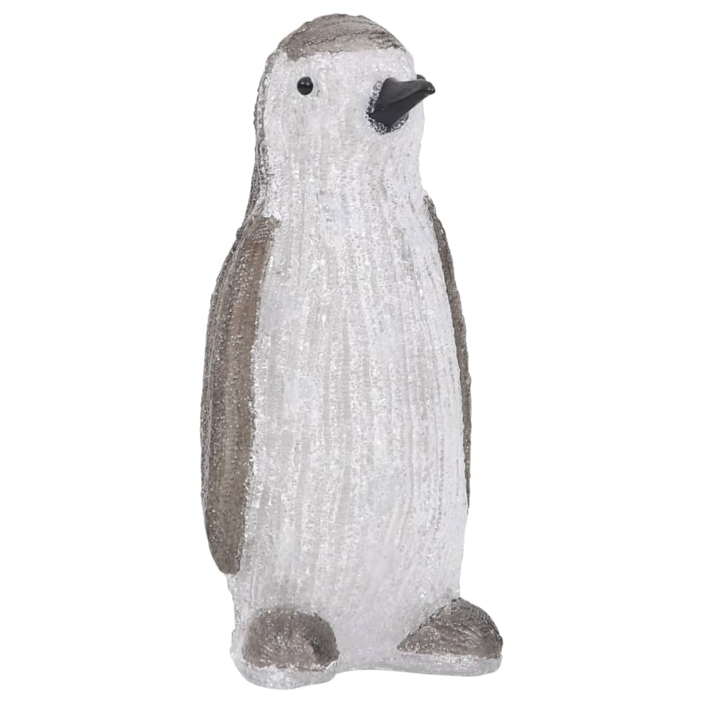 Kerstfiguur pinguïn LED binnen en buiten 30 cm acryl