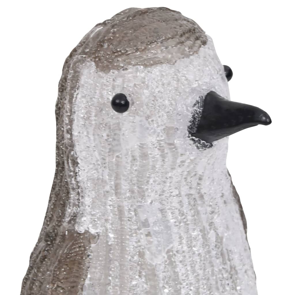 Kerstfiguur pinguïn LED binnen en buiten 30 cm acryl