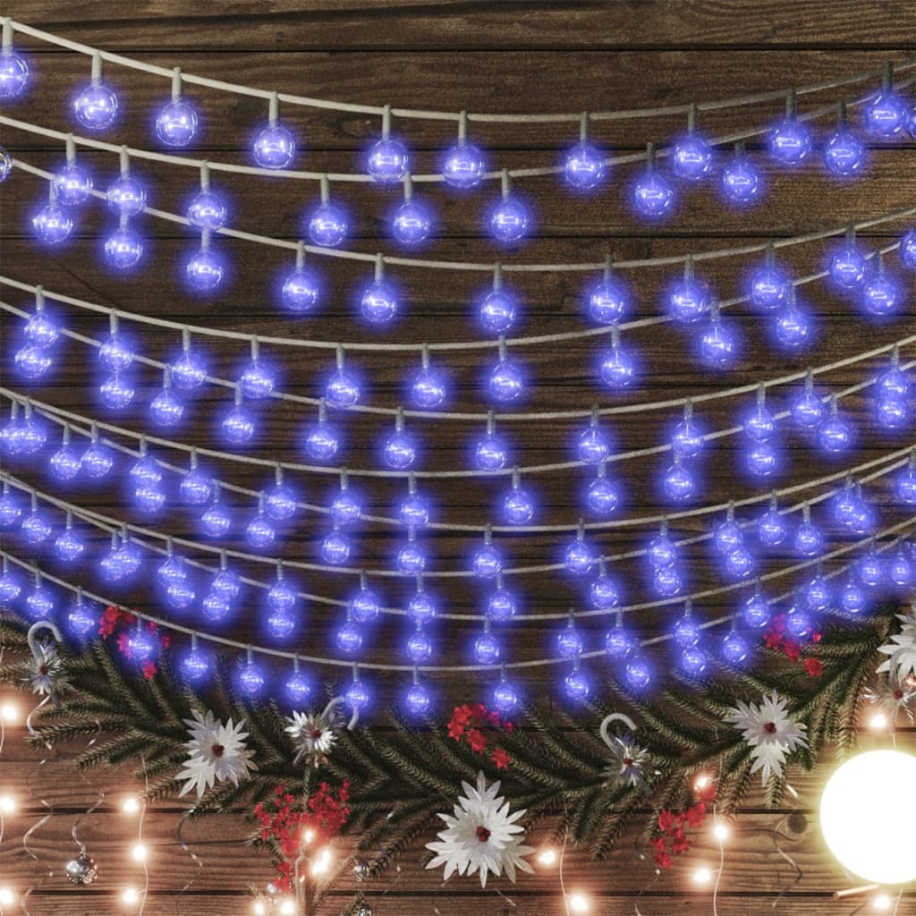 Lichtsnoer met 200 LED's 8 functies blauw 20 m