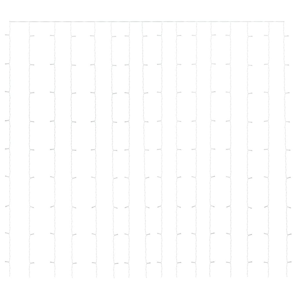 Lichtsnoergordijn met 300 LED's en 8 functies 3x3 m koudwit