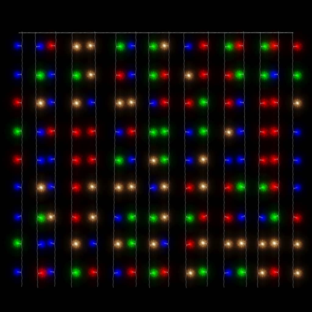 Lichtsnoergordijn met 300 LED's en 8 functies 3x3 m meerkleurig