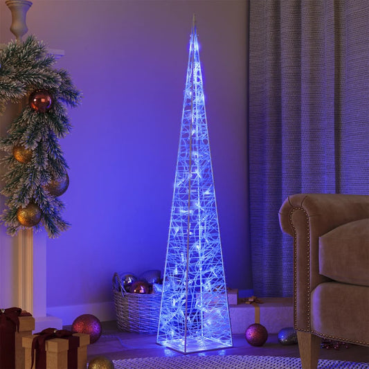 Lichtkegel decoratief LED 120 cm acryl blauw