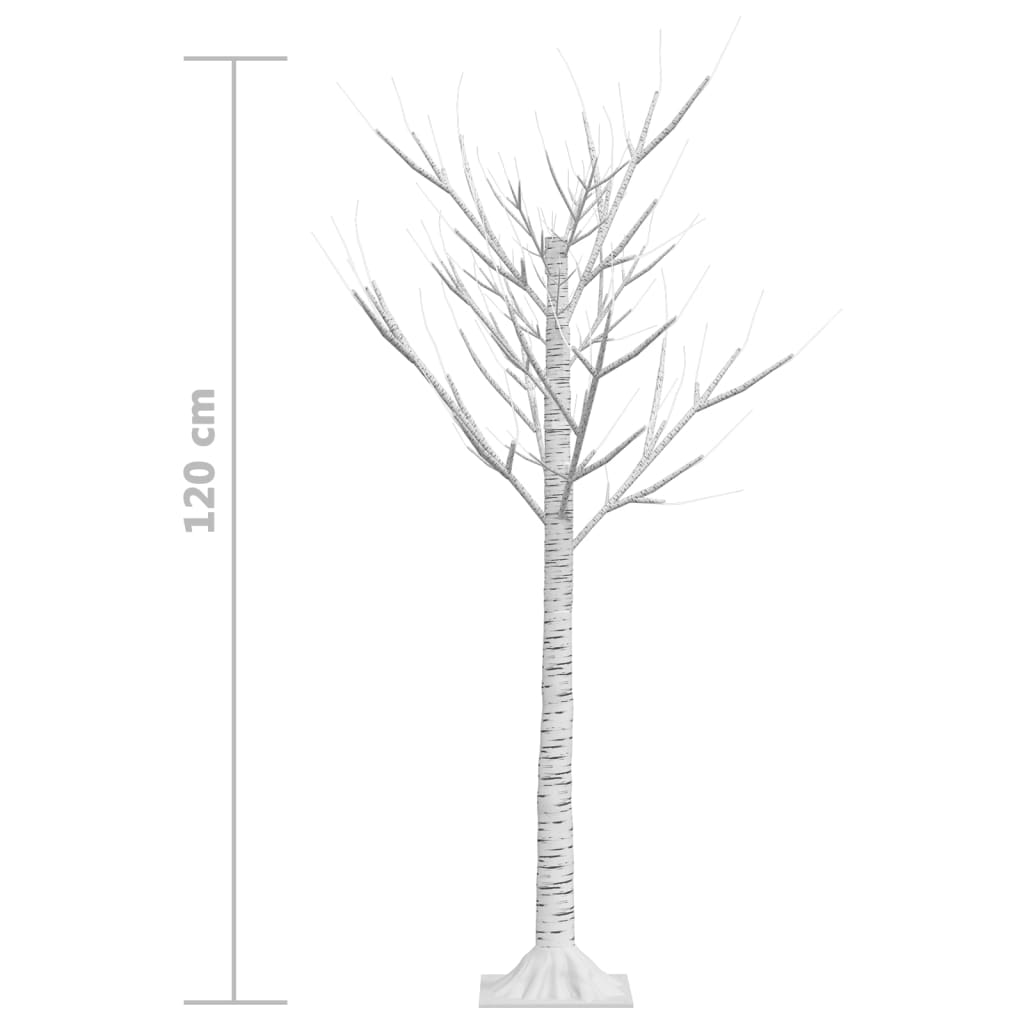 Kerstboom wilg met 120 warmwitte LED's binnen en buiten 1,2 m