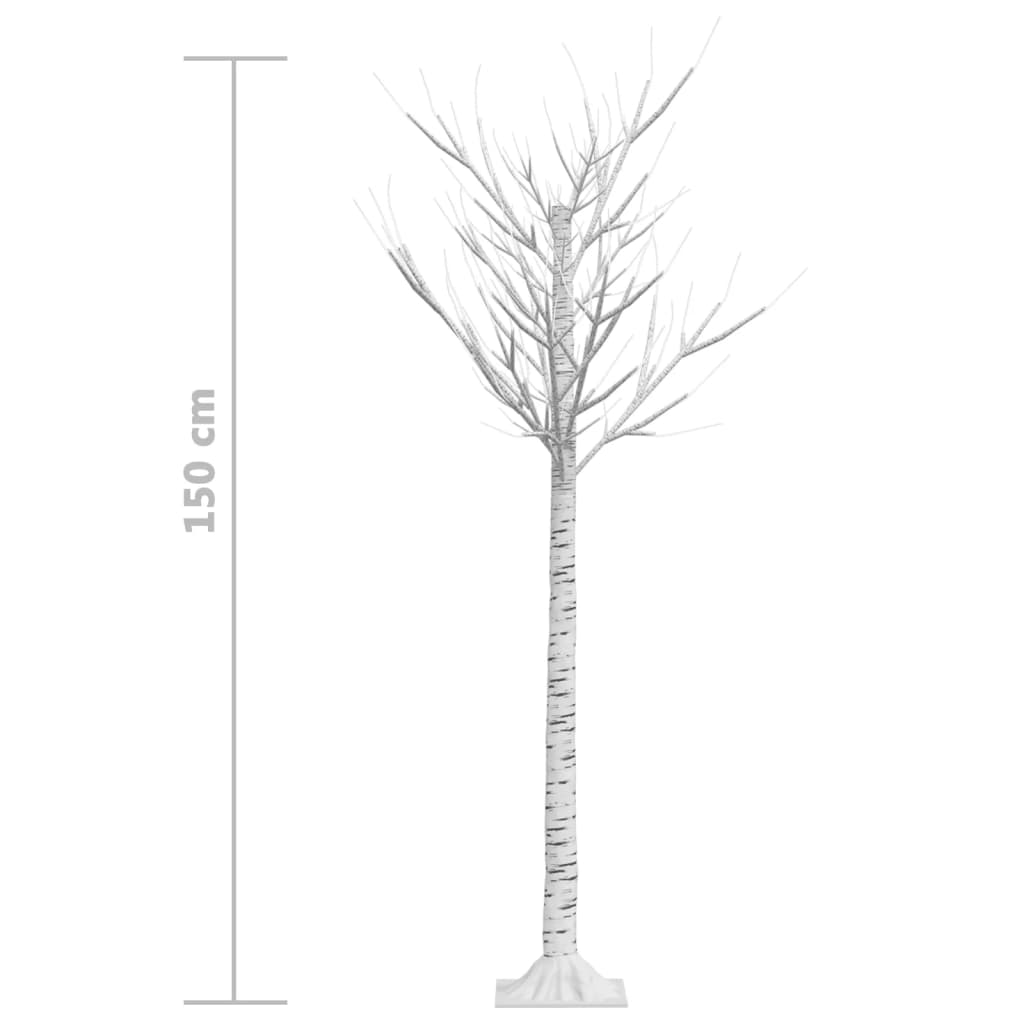 Kerstboom wilg met 140 warmwitte LED's binnen en buiten 1,5 m