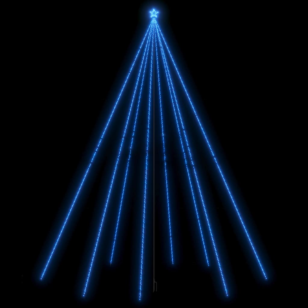 Kerstboomverlichting 1300 LED's binnen/buiten 8 m blauw