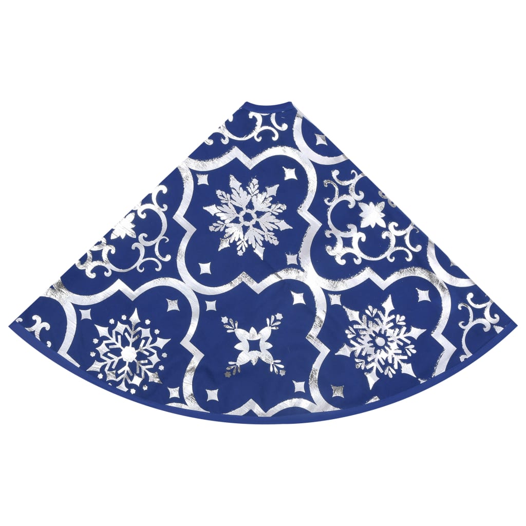 Kerstboomrok luxe met sok 90 cm stof blauw