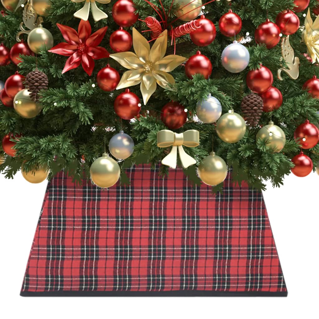 Kerstboomrok 48x48x25 cm rood en zwart