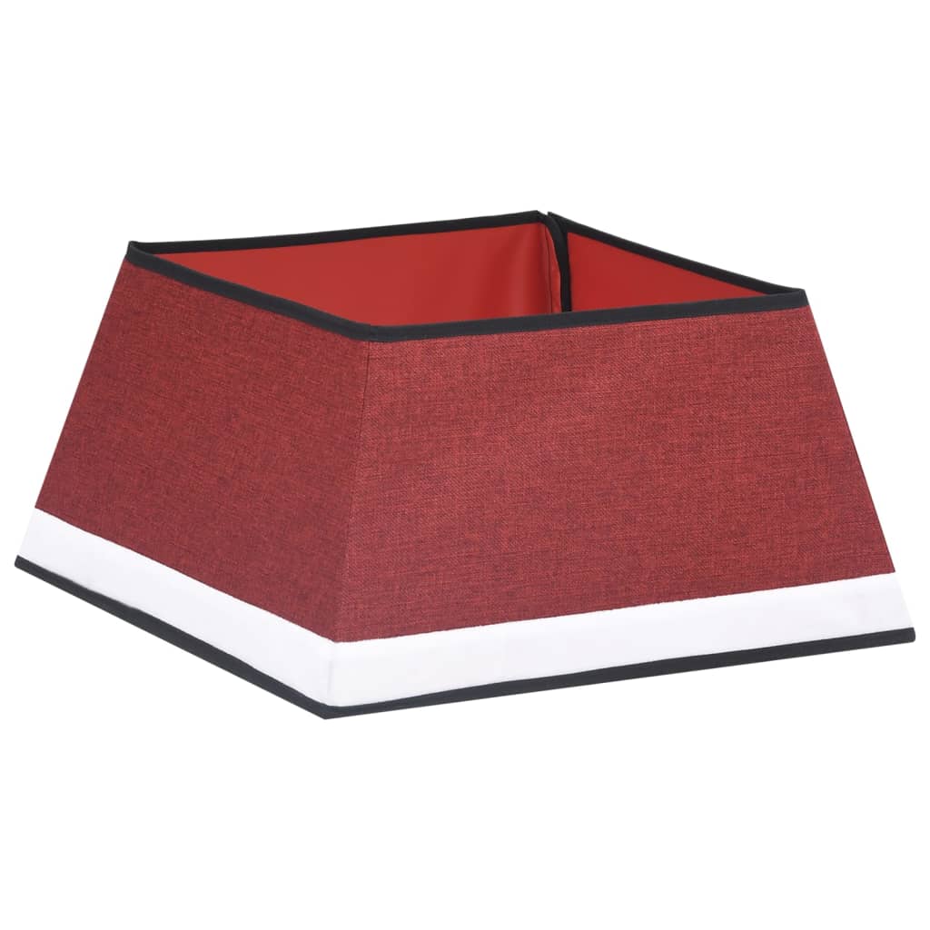 Kerstboomrok 48x48x25 cm rood en wit