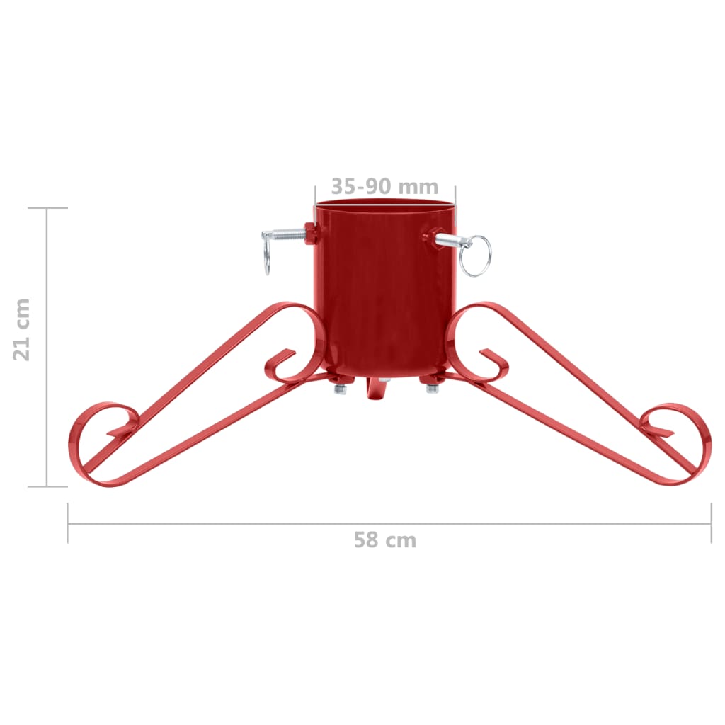 Kerstboomstandaard 58x58x21 cm rood