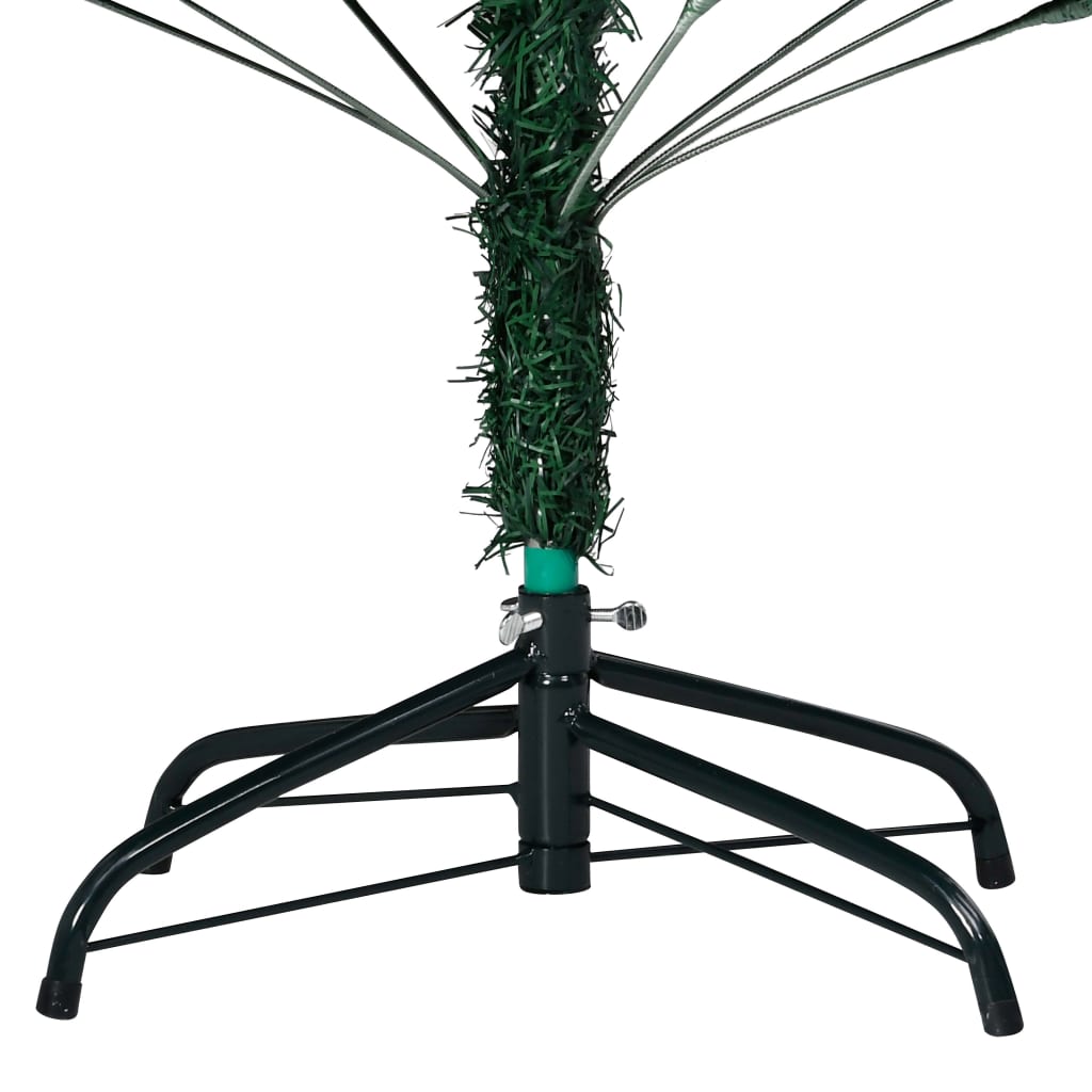 Kunstkerstboom met verlichting en kerstballen 150 cm PVC groen