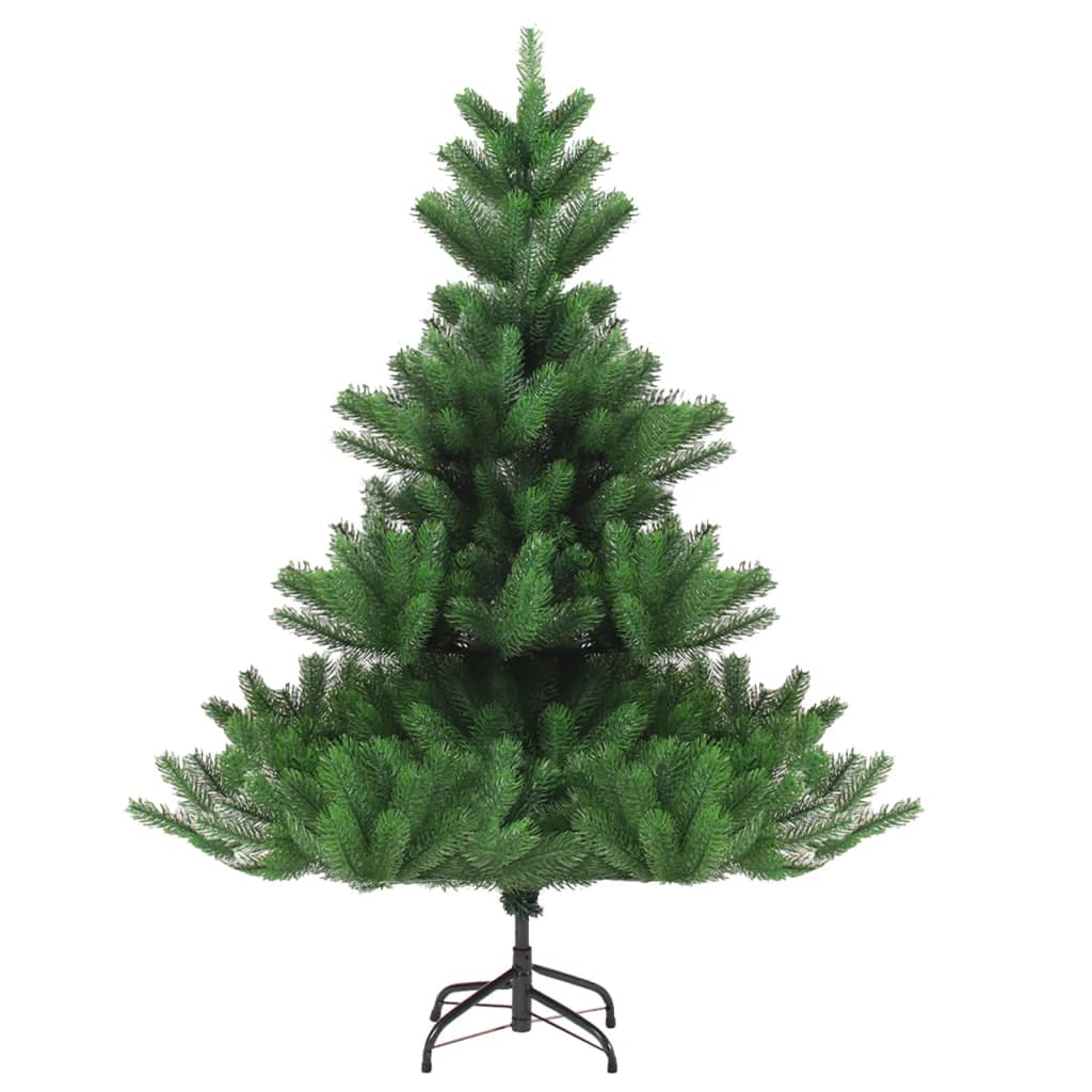 Kunstkerstboom Nordmann met LED's en kerstballen 180 cm groen