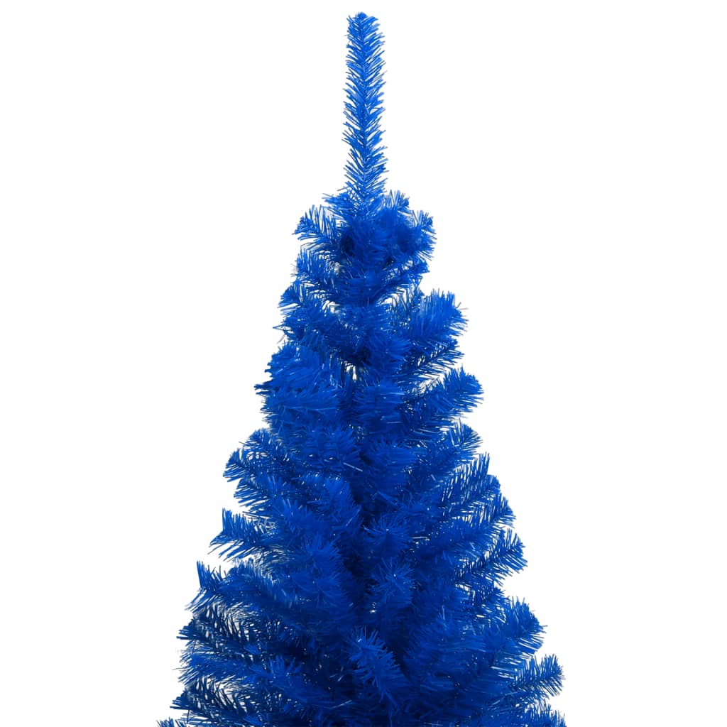 Kunstkerstboom met verlichting en kerstballen 240 cm PVC blauw