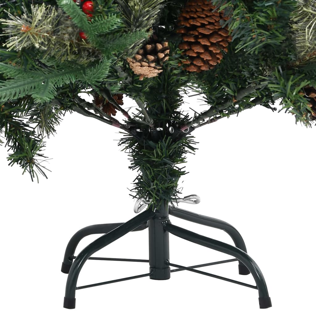 Kerstboom met dennenappels 120 cm PVC en PE groen