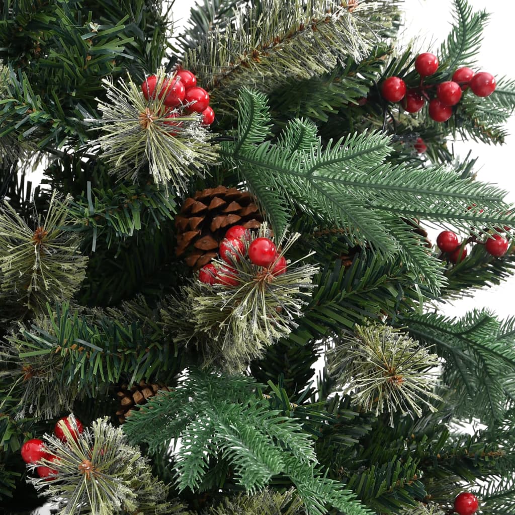 Kerstboom met dennenappels 120 cm PVC en PE groen