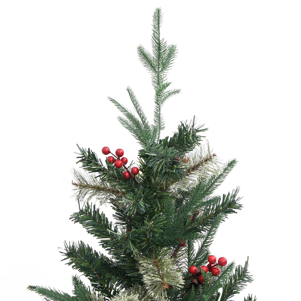 Kerstboom met dennenappels 150 cm PVC en PE groen