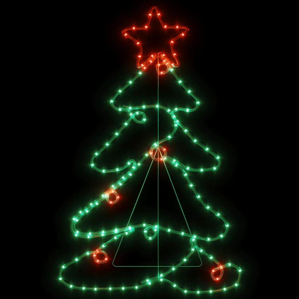 Kerstfiguur boom met 144 LED's 88x56 cm