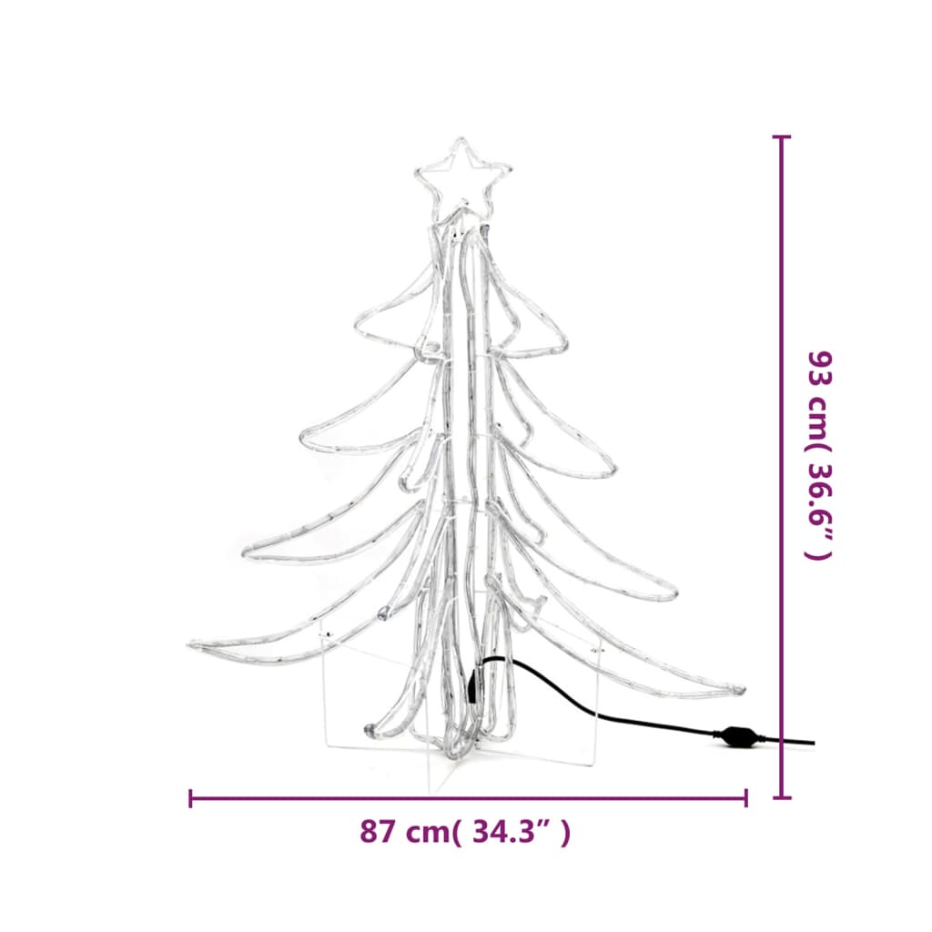 Kerstfiguur kerstboom met warmwitte LED's 87x87x93 cm