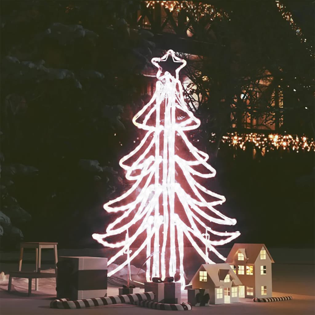 Kerstfiguur kerstboom met warmwitte LED's 87x87x93 cm