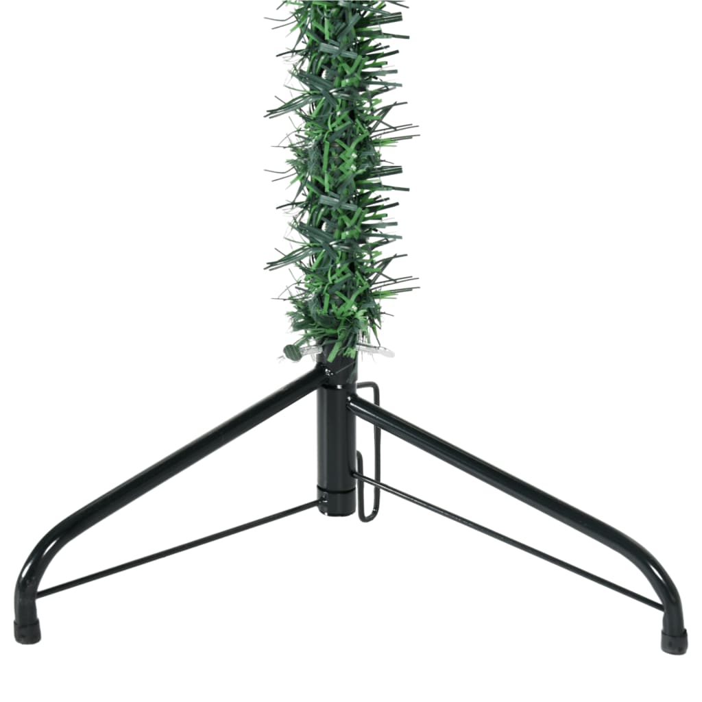 Kunstkerstboom half met standaard smal 120 cm groen