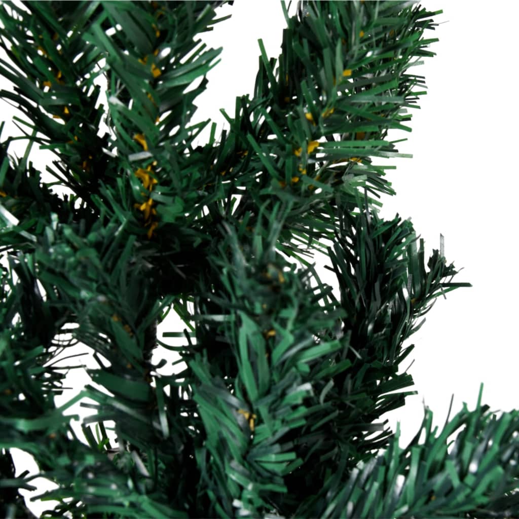 Kunstkerstboom half met standaard smal 210 cm groen