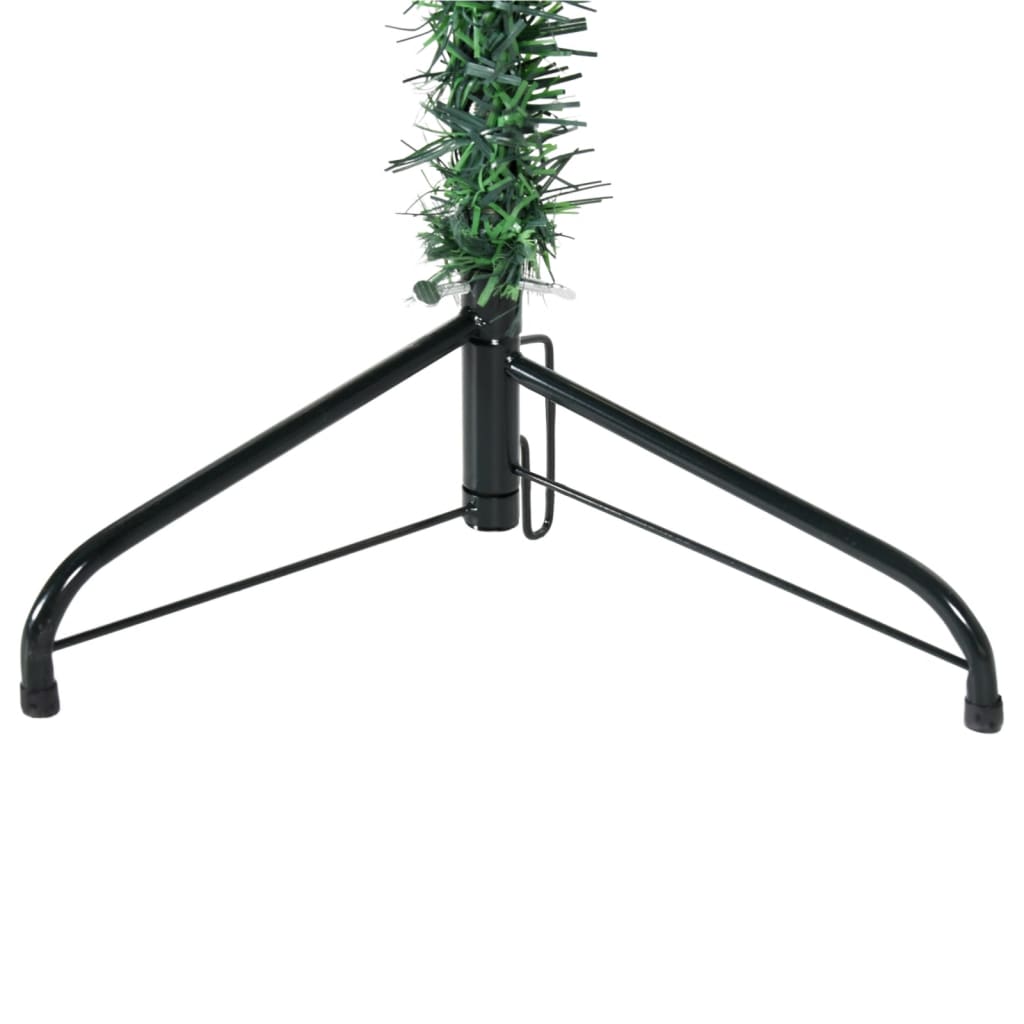 Kunstkerstboom half met standaard smal 210 cm groen