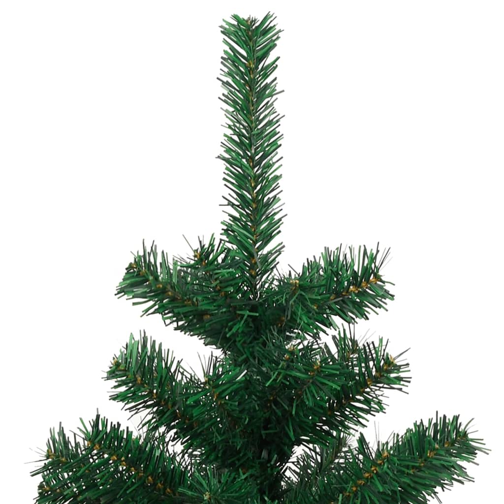 Kunstkerstboom met verlichting en pot 120 cm PVC groen