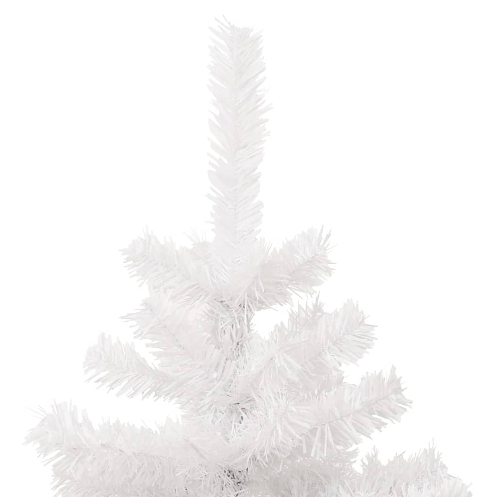 Kunstkerstboom met verlichting en pot 120 cm PVC wit