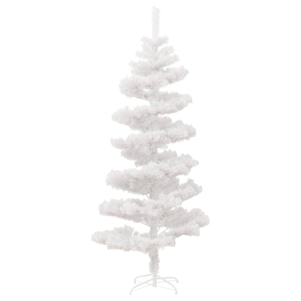 Kunstkerstboom met verlichting en standaard 180 cm PVC wit