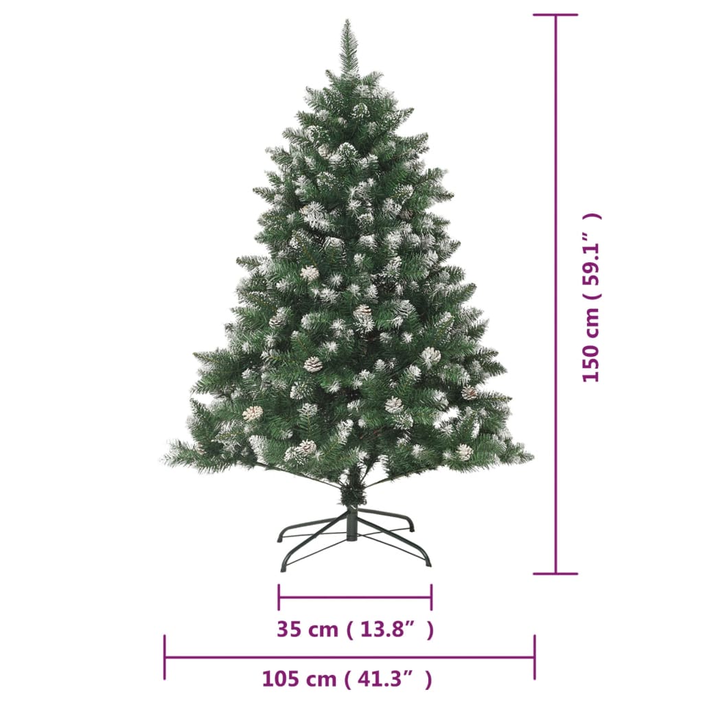 Kunstkerstboom met standaard 150 cm PVC